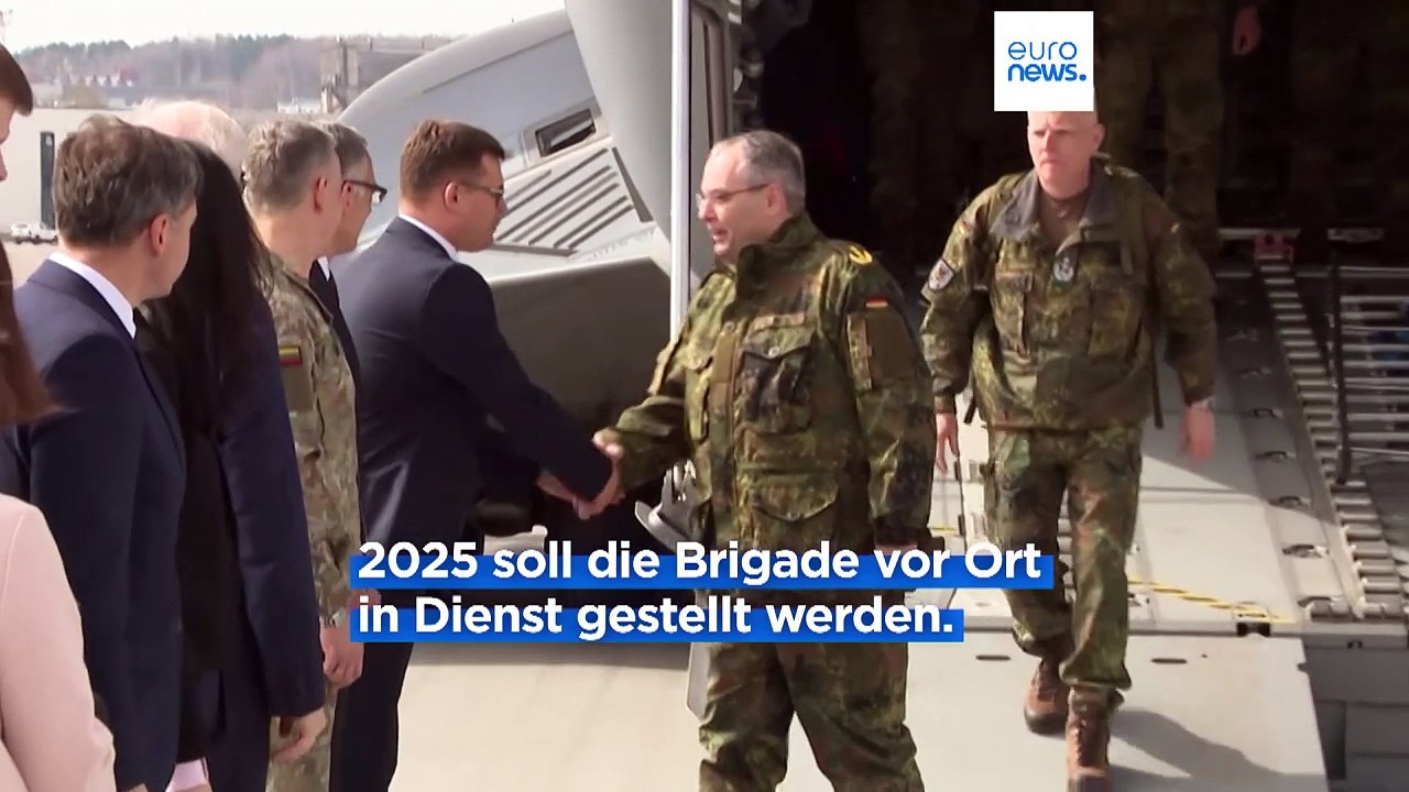 Erste Bundeswehrsoldaten der Litauen-Brigade in Vilnius angekommen