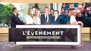 Jordan Bardella à L'événement sur France 2 avec Caroline Roux
