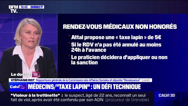 Taxe lapin pour les rendez-vous non honorés: On doit tous se relever les manches pour améliorer l'accès aux soins , affirme Stéphanie Rist (Renaissance)