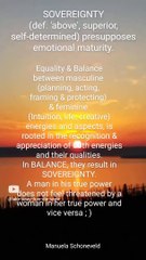 "naturally sovereign" (masculine & feminine energies in harmonious harmony