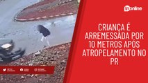 Criança é arremessada por 10 metros após atropelamento no PR; vídeo