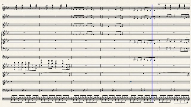 النوتة الموسيقية,,,,مع الالات,,, لرائعة عبد الحليم,,,كان يوم حبك اجمل صدفة,,,, تدوين ماهر الغمرى