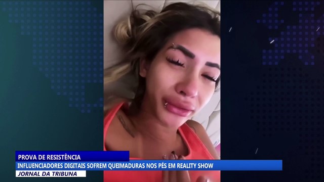 Influenciadores digitais sofrem queimaduras nos pés em reality show
