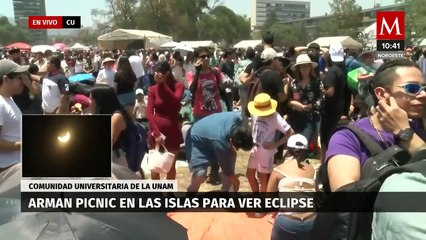 Así se vivió el eclipse solar en las islas de Ciudad Universitaria