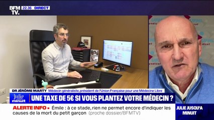 "Taxe lapin" pour les rendez-vous non honorés: "C'est un problème d'accès aux soins et de vol de rendez-vous, il faut mettre un terme à ça", estime Jérôme Marty (président de l'UFML)