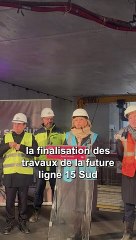 Ligne 15 Sud : les travaux sur les voies terminés
