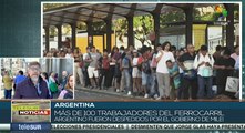 Más de 100 trabajadores del ferrocarril argentino fueron despedidos por el gobierno de Javier Milei