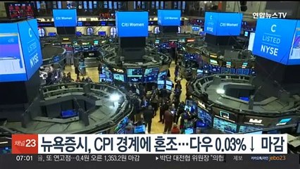 Video herunterladen: 뉴욕증시, CPI 경계에 혼조…다우 0.03%↓마감