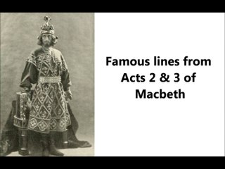 Famous lines from Act 3 of Macbeth - William Shakepeares