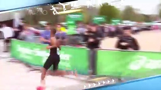 [스포츠영상] 파리 마라톤 우승자 우마, 결승점 놓칠 뻔했네…