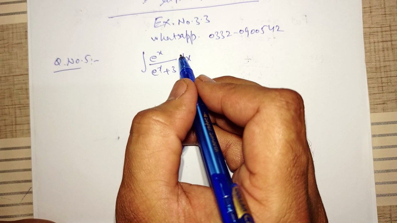 FSc 2nd Year Ex 3.3 Q.No.5 Chapter 3 Integration hindi urdu #gureja #integration