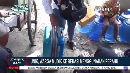 Warga Cilincing Mudik ke Bekasi Naik Perahu, Hemat Ongkos dan Terhindar dari Kemacetan
