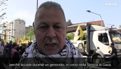 Hannoun: "Chi scende in piazza con la bandiera d'Israele e' per il genocidio"