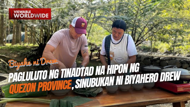 Pagluluto ng tinadtad na hipon ng Quezon Province, sinubukan ni Biyahero Drew | Biyahe ni Drew