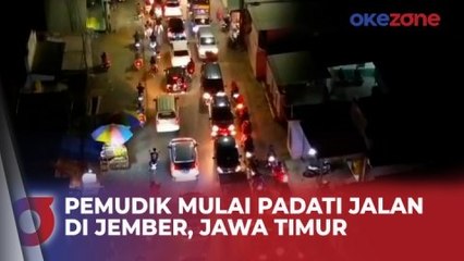 Скачать видео: Sejumlah Ruas Jalan di Jember Mulai Dipadati Pemudik