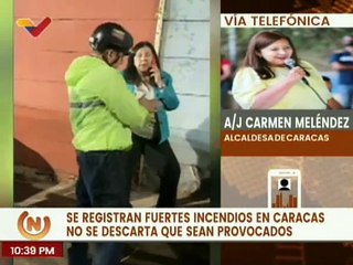 Autoridades Nacionales trabajan para sofocar incendios registrados en la ciudad de Caracas