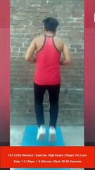 ❌ HIGH KNEES ✔️ What's the best exercise for FAT LOSS at Home? #heermlgangaputra #naturalbodybuilding