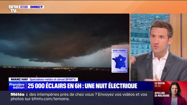 Tempête Pierrick: des milliers d'éclairs et impacts de foudre enregistrés
