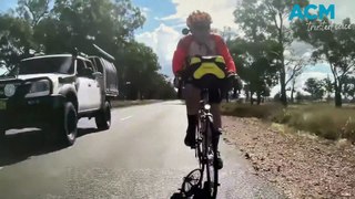 Bottle thrown from ute at cyclist