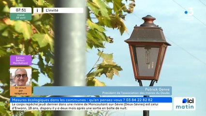 L'invité du 6/9 Ici matin : Patrick Genre, président de l'association des maires du Doubs