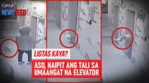LIGTAS KAYA?  Aso, naipit ang tali sa umaangat na elevator | GMA Integrated Newsfeed