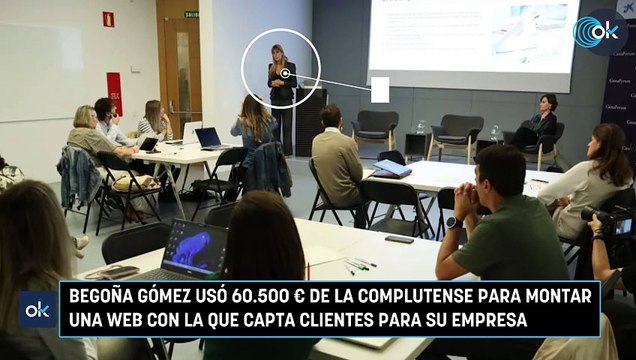 Begoña Gómez usó 60.500 € de la Complutense para montar una web con la que capta clientes para su empresa