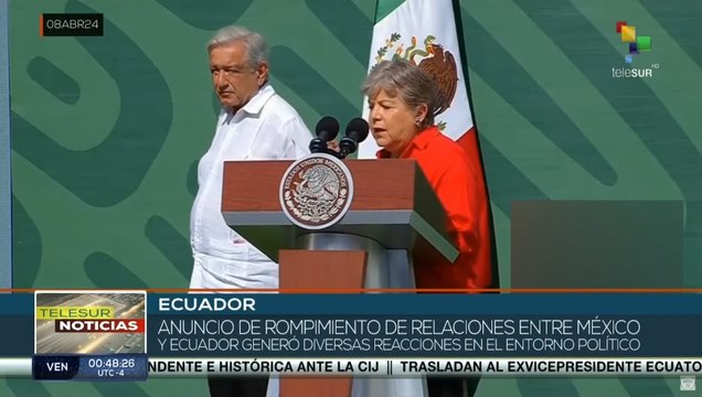 México rompe relaciones bilaterales con Ecuador.