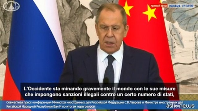 Lavrov: l'occidente mina il mondo con sanzioni illegali