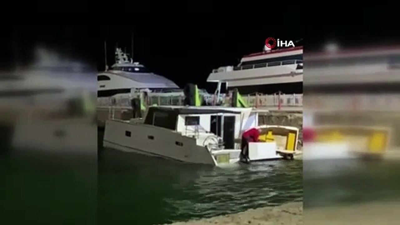 Bursa’da BUDO iskelesinin yanında tekne battı