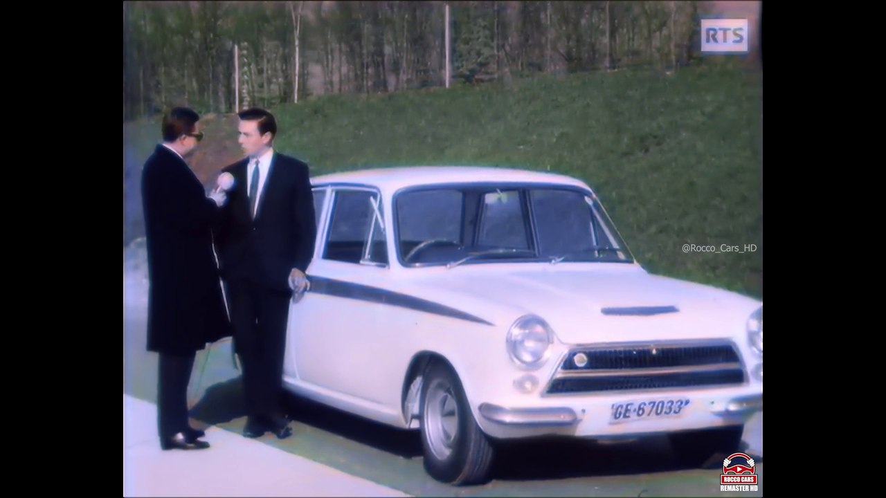 [HD] F1 1964 Jim Clark Interview "Lotus Cortina" [REMASTER AUDIO/VIDEO/COLORIZED]