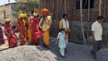अलावड़ा में शिव महापुराण कथा का कलश यात्रा के साथ हुआ शुभारंभ