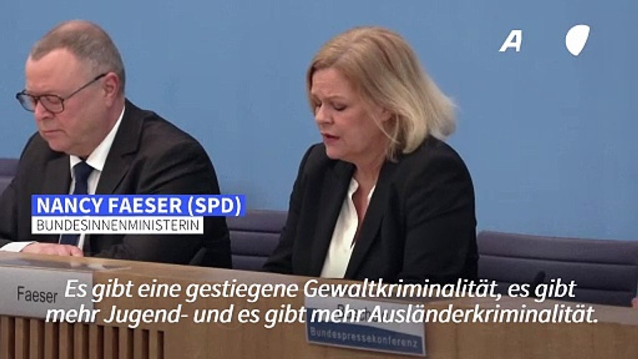 Mehr Kriminalität: Faeser fordert hartes Durchgreifen des Rechtsstaates