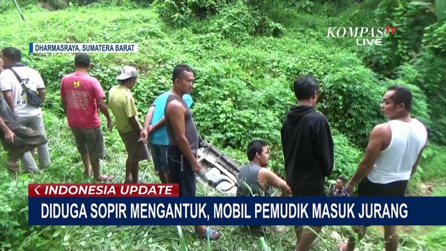 Sopir Ngantuk, Mobil Pemudik Terperosok ke Jurang di Km 11 Jalan Lintas Sumbar