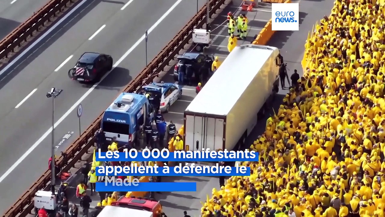 Des milliers d'agriculteurs italiens manifestent pour la protection du Made in Italy