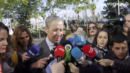 Zaplana a su llegada a los juzgados: "Hoy comienza el juicio y sí voy a declarar"