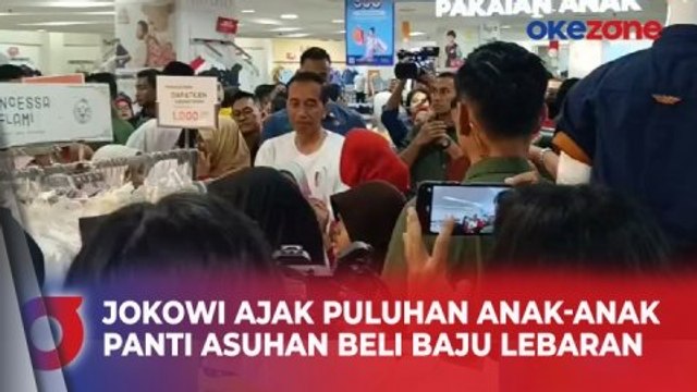Jokowi Ajak Puluhan Anak-Anak Panti Asuhan Beli Baju Lebaran di Plaza Atrium Senen
