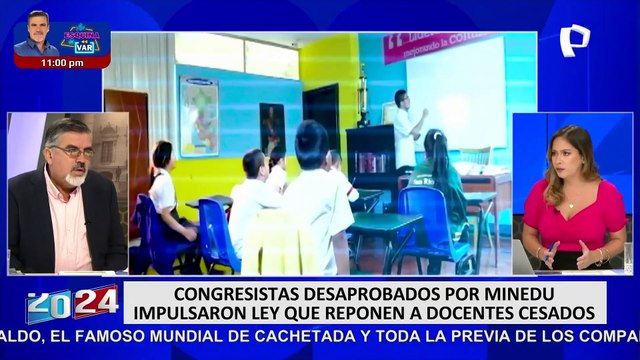 Álex Paredes intenta justificar ley que repone a docentes cesados: “Una prueba escrita no es una evaluación”