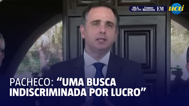 Em relação a Elon Musk, Pacheco diz que as plataformas digitais lucram com a falta de legislação
