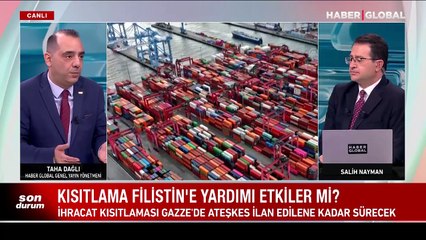 Taha Dağlı, İsrail'e 54 üründe getirilen kısıtlamayı değerlendirdi