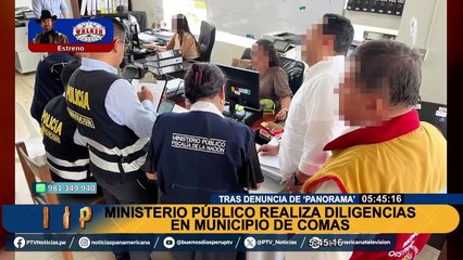 Tải video: Tras reportaje de Panorama: Ministerio Público realiza diligencias en Municipalidad de Comas