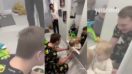 'Kadınlar her yaşta aynıdır' sözünün en güze kanıtı! Çanta hediye edilen minik kız...