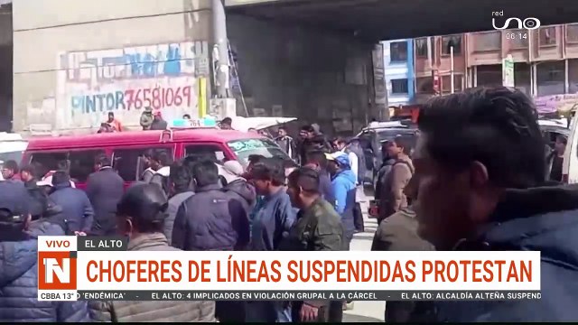 Choferes de lineas suspendidas molestos