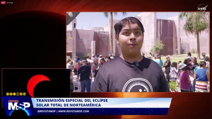 TIEMPO REAL: Vea el Eclipse Solar Total en Norteamérica ya mismo a través de RevistaMSP