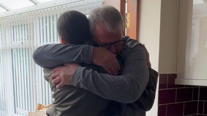 Daughter's surprise return home from Sydney after almost 2 years leaves dad overjoyed