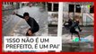 Homem surfa em ruas alagadas de Salvador e provoca prefeito