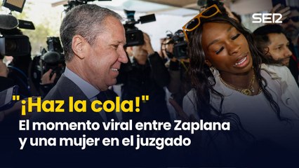 Una mujer recrimina a Zaplana que se saltara la cola a su llegada a los juzgados: "Haz la cola"