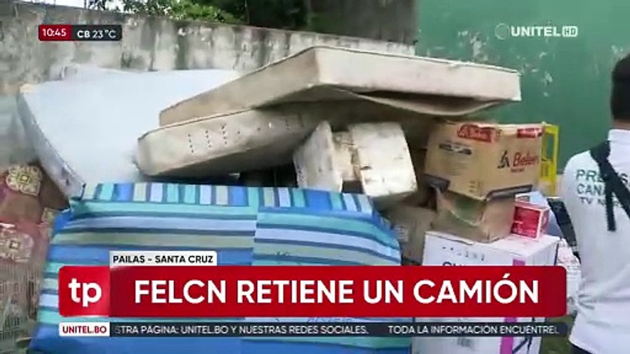 ​Hallan un camión con 27 bidones de sustancias controladas en la zona de Pailón