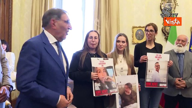 La Russa incontra familiari ostaggi Israele: Non smetteremo di lavorare per loro liberazione