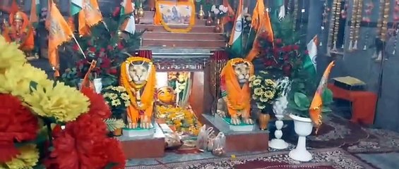 देशभक्ति के रंग में सजाया बंजारी माता को