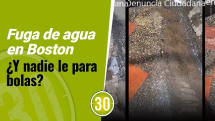 Fuga de agua en el barrio Boston